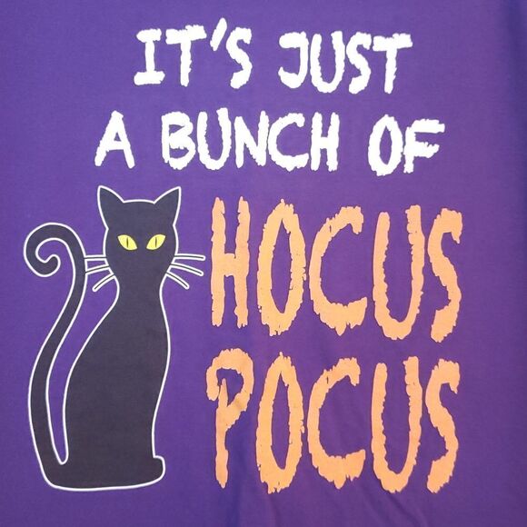 Port & Co Halloween "It's Just a Bunch of Hocus Pocus" Graphic T-Shirt Sz XXL - Picture 3 of 5